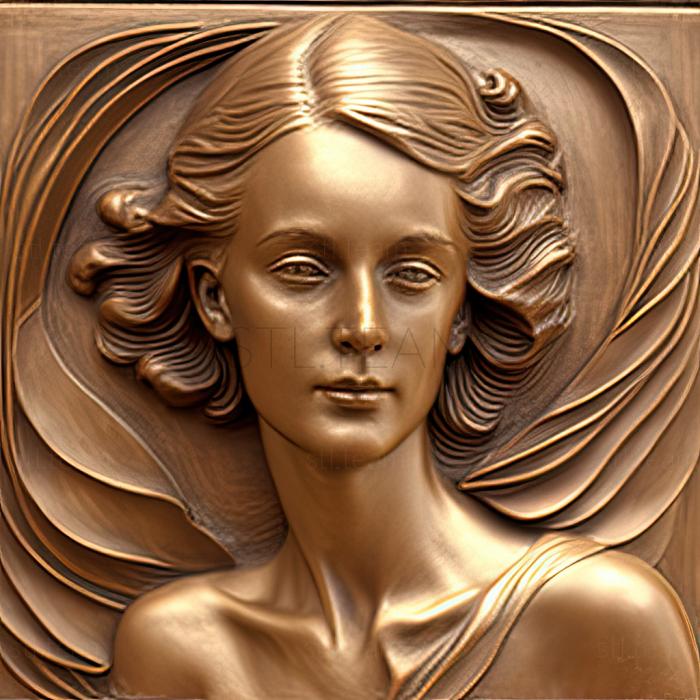 3D модель Лилла Кэбот Перри, американская художница. (STL)